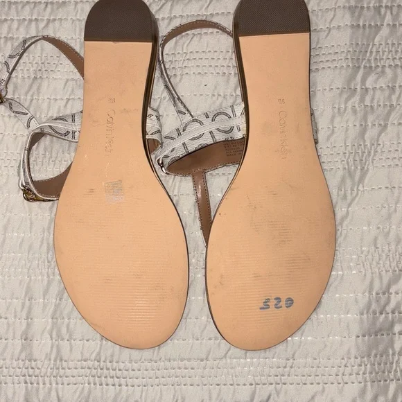 Calvin Klein Gray and Tan Sandals - Picture 3 of 3